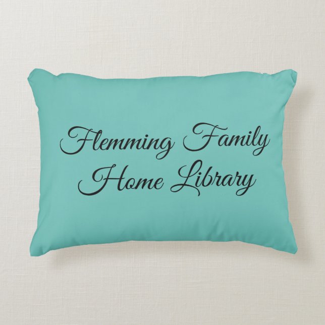 Accueil coussin bibliothèque, assez turquoise, élé (Devant)
