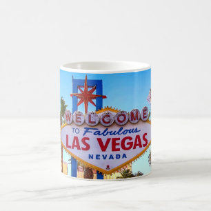 Accueil dans la tasse de signe de Las Vegas