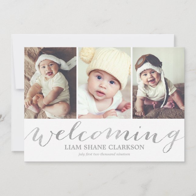 Accueil de la photo Silver 3 | Faire-part de naiss (Devant)