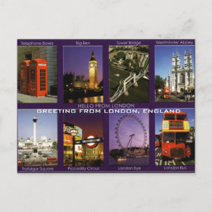 ACCUEIL DE LONDRES, CARTE POSTALE D'ANGLETERRE PAR