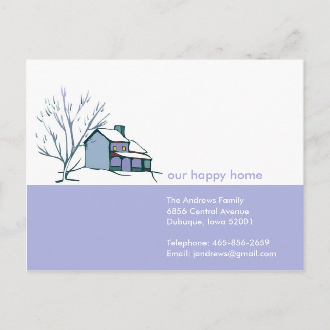 Accueil d'hiver Faire-part mobile (Devant)