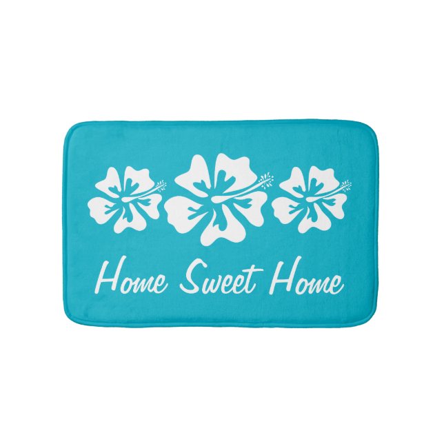 Accueil doux maison fleur d'hibiscus tapis de bain (Devant)