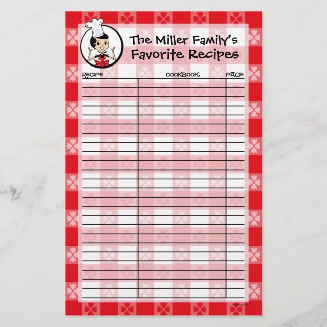 Accueil Économiseur de recettes personnalisé de cu (Devant)