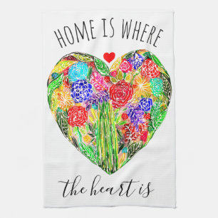 Accueil est là où le coeur est serviette de cuisin