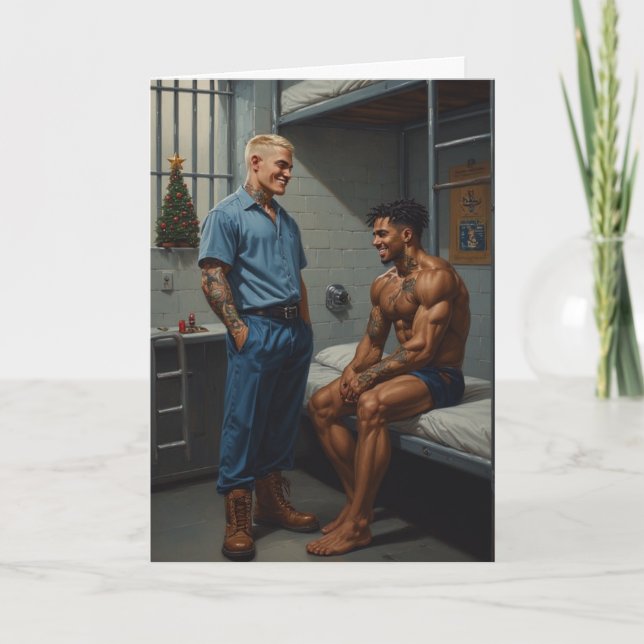 Accueil est où est le coeur : Carte de Noël gay (Devant)