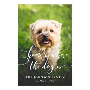 Accueil est où le chien est personnalisé Photo Art