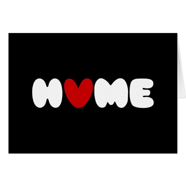 Accueil Est Où Le Coeur Est Carte (Devant horizontal)