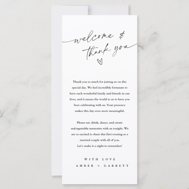 Accueil et Carte de remerciements personnalisés mi (Devant)