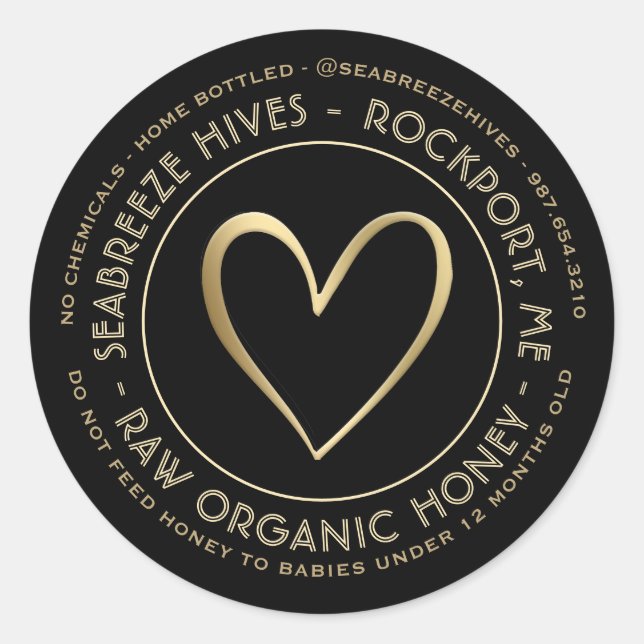 Accueil Étiquette en miel biologique en bouteille  (Devant)