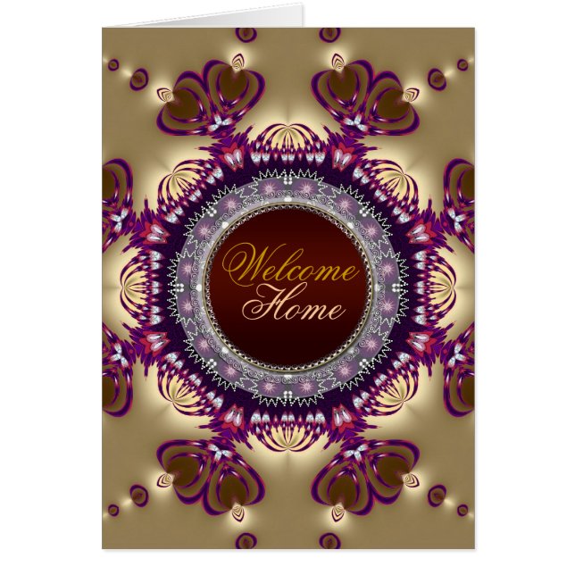 Accueil Gold Satin Twin Hearts Card (Devant)