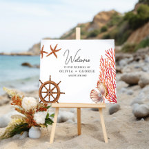 Accueil mariage nautique moderne