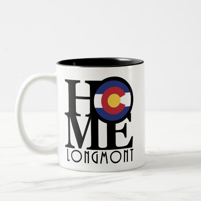 ACCUEIL Mug à café à deux tons Longmont 11oz (Gauche)
