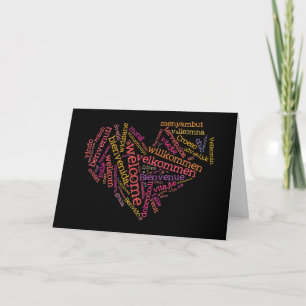 Accueil Multilangue À La Carte Postale Invitée