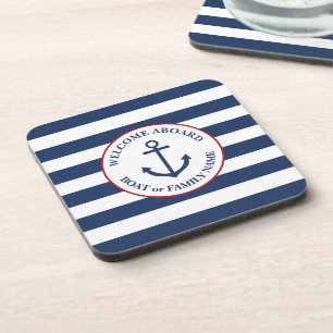 Accueil nautique à bord des dessous de verre d'an