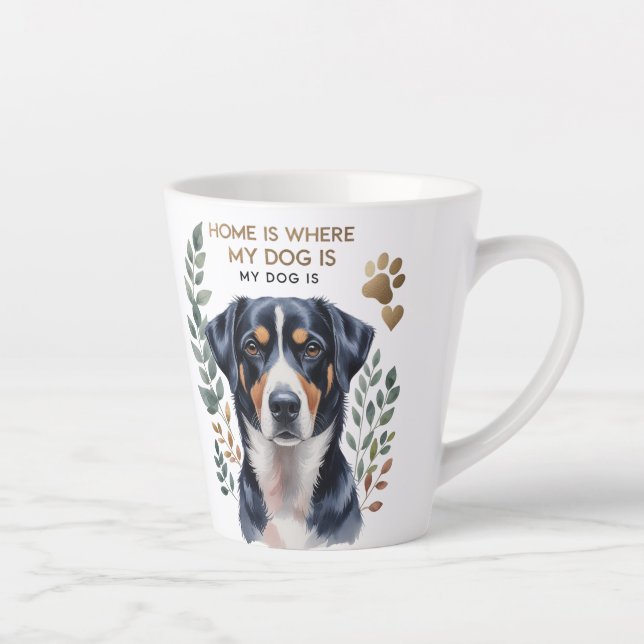 Accueil Où Est Mon Chien" Petite Mug Latte (Droite)