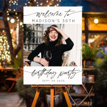 Accueil photo d'anniversaire moderne