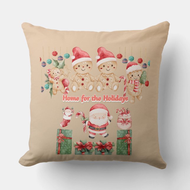 Accueil pour les vacances - Coussin du Père Noël (Recto)