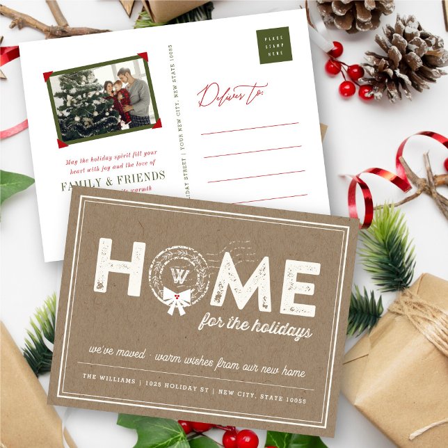 Accueil Pour Les Vacances Monogramme Faire-part En (Créateur téléchargé)