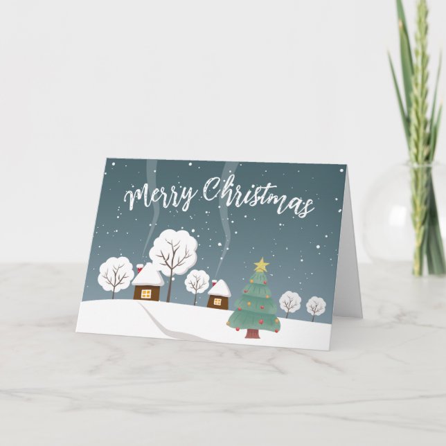 Accueil pour Noël Carte de vacances (Devant)