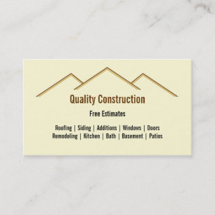 Accueil Retrait / Carte de visite de construction