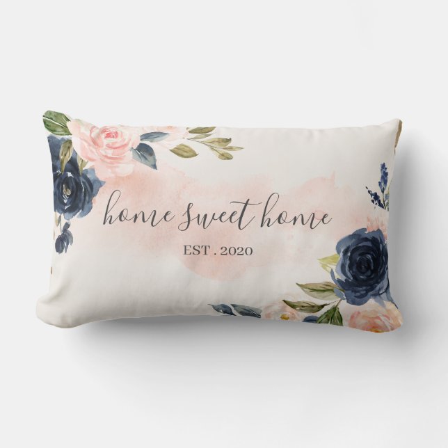Accueil Sweet Home Aquarelle rose Coussin de marin (Recto)