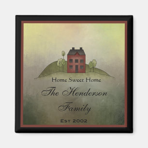 Accueil Sweet Home Carré Réfrigérateur Magnet