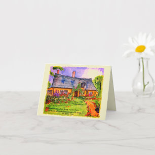 Accueil Sweet Home Cartes de note d'aquarelle
