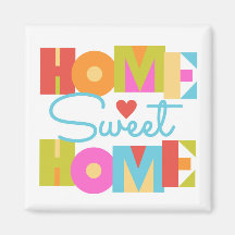 Accueil Sweet Home Magnet - Lettres de blocs de co