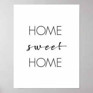 Accueil Sweet Home, Mur Art Imprimer, Poster de ty