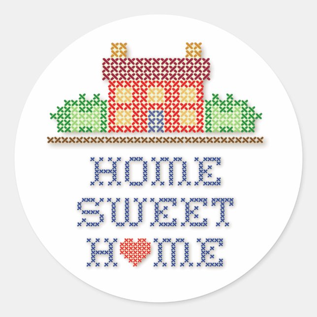 Accueil Sweet Home Stickers Rond (Devant)