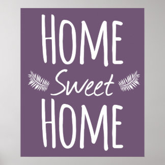 Accueil Sweet Home Typographie Poster