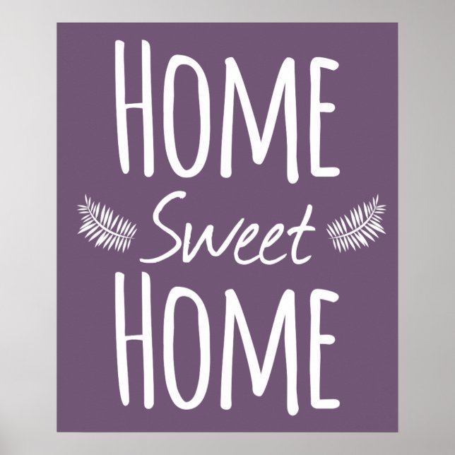 Accueil Sweet Home Typographie Poster (Devant)