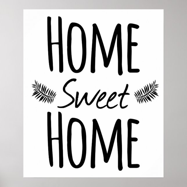Accueil Sweet Home Typographie Poster (Devant)