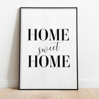 Accueil Sweet Home Typographie Poster Imprimer