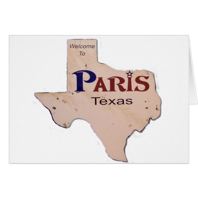 Accueil vers Paris, le Texas (Devant horizontal)