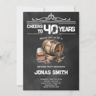 Accueil Whiskey pour adultes invitation de fête d'