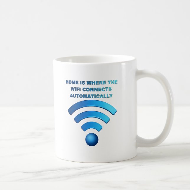 Accueil Wifi Drôle Mug (Droite)