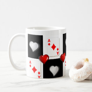 Ace Diamond Coeurs rouges Mug