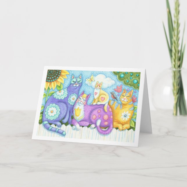ACHETER DES AMIS DE FELINE, CARTE DE SALUT DE CHAT (Devant)