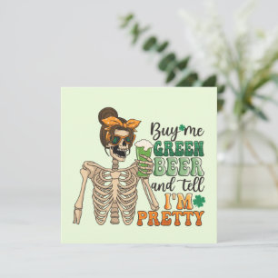 Acheter Me Bière Verte - Squelette   Saint Patrick