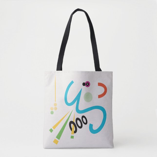 Achoo Abstrait Art Moderne Smilelines Sac fourre-t (Devant)