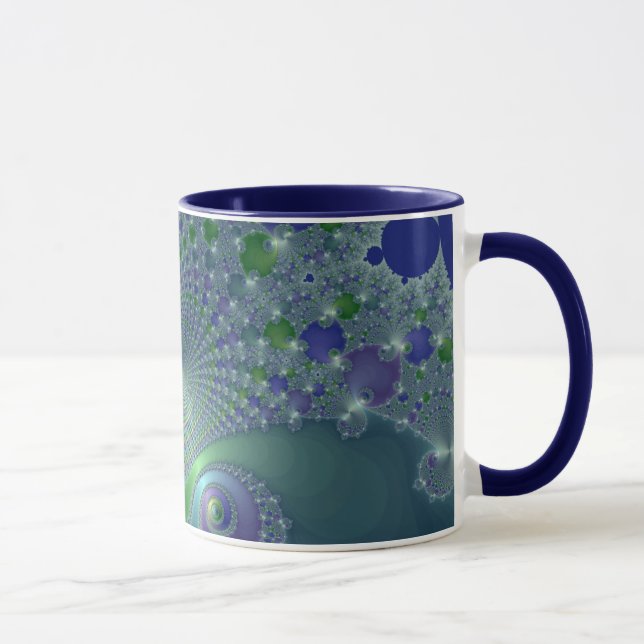 Acier bleu - Mug fractal (Droite)
