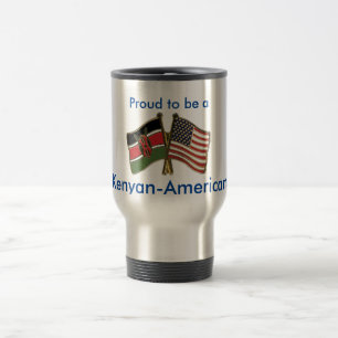 Acier inoxydable Kenyan-Américain tasse de voyage