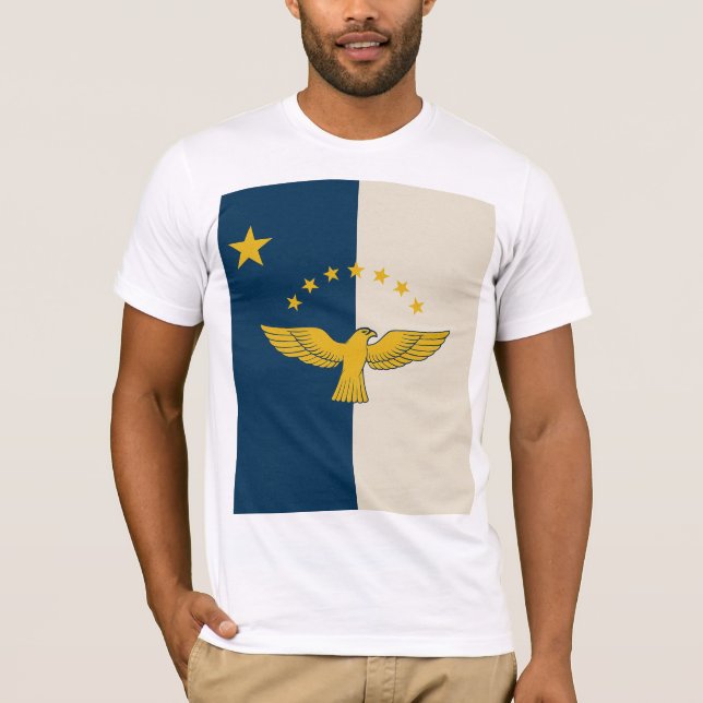 Açores Portugal T-Shirt Inspiré Drapeau - Île Pri (Devant)