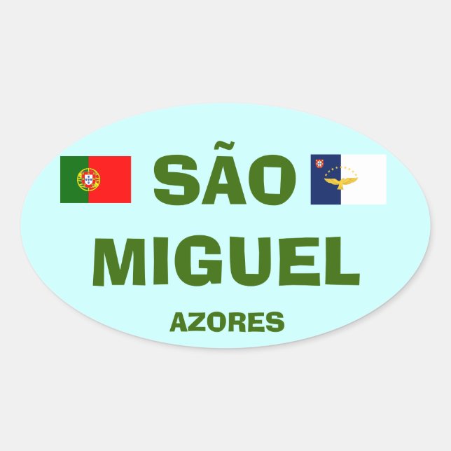 Açores - Sao Miguel Açores Sticker ovale (Devant)