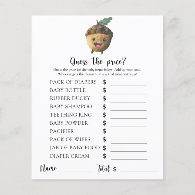 Acorn - Devinez le prix ! Jeu (Devant)