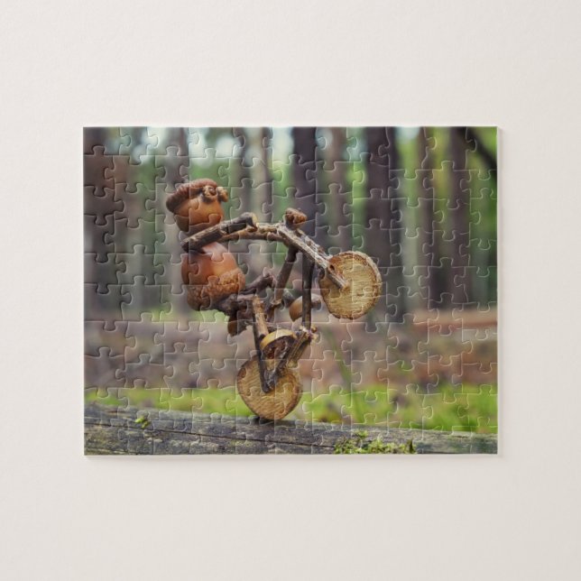 Acorn elf rider sur le vélo jigsaw puzzle (Horizontal)