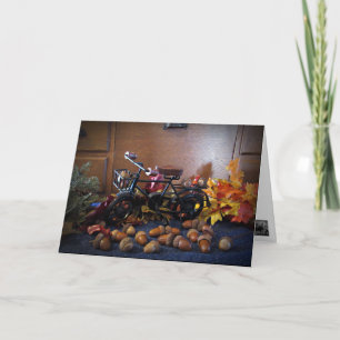 Acorns Delight Automne Cartes de voeux SvG