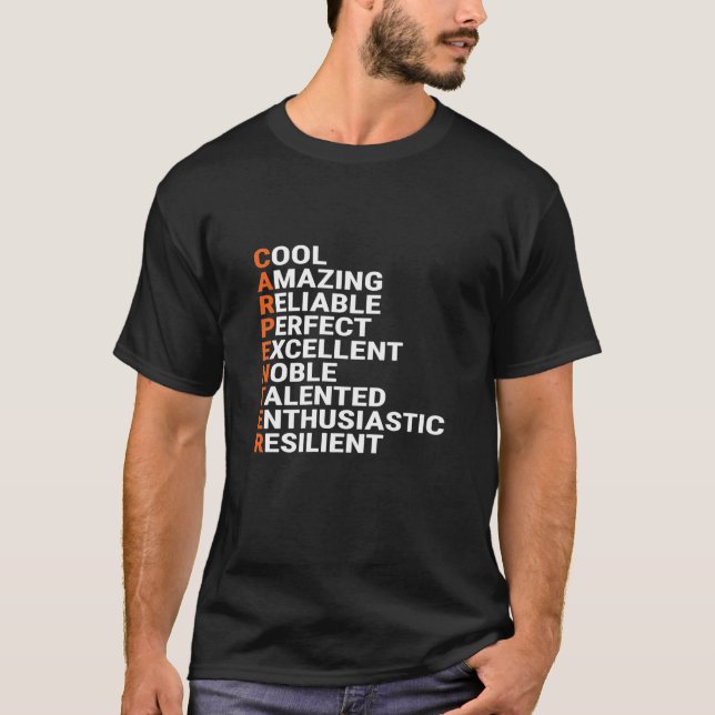 Acronyme de menuiserie Cool menuiserie T-shirt Pre (Devant)