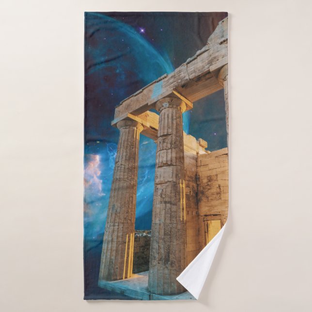Acropole du Parthénon La Grèce rencontre l'espace (Serviette de bain)